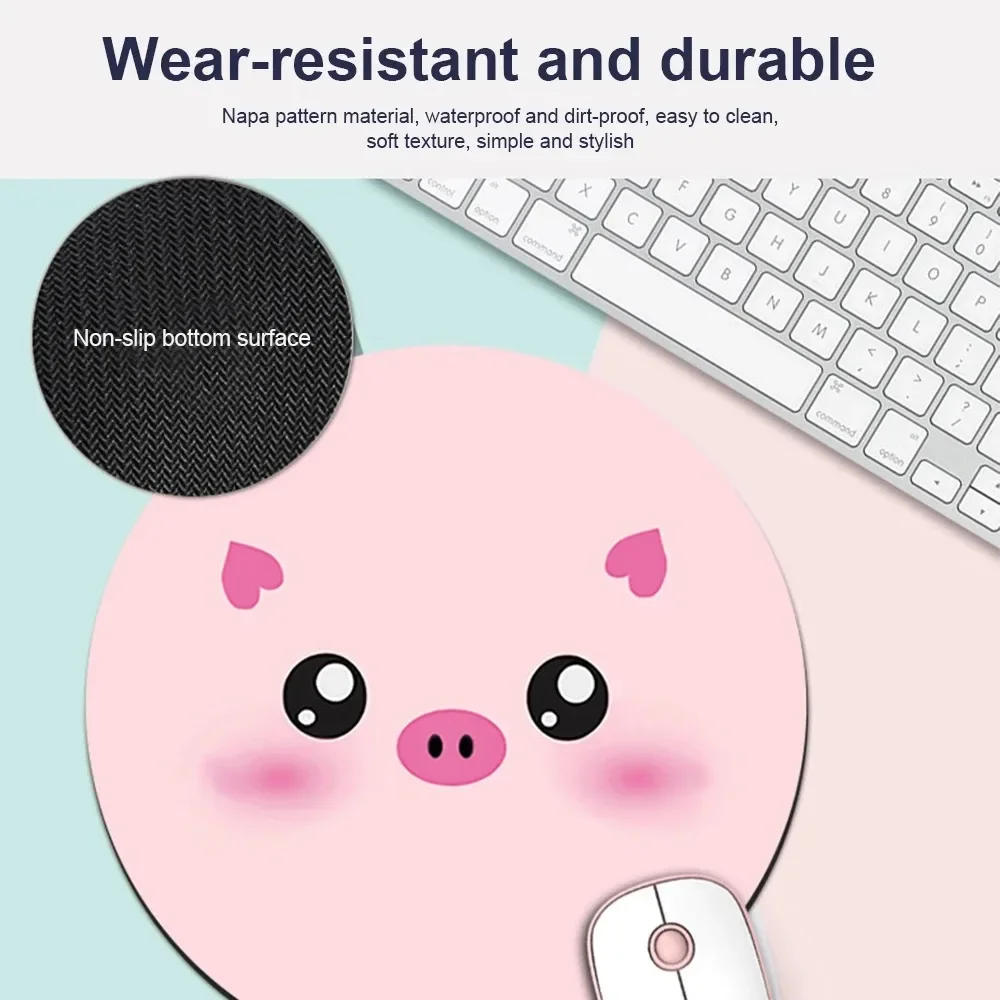200mm Kawaii Round Mouse Pad Desk Pad Laptop Mouse Mat for Office PC Computer Keyboard Non-Slip Rubber Desk Mat Коврик Для Мыши