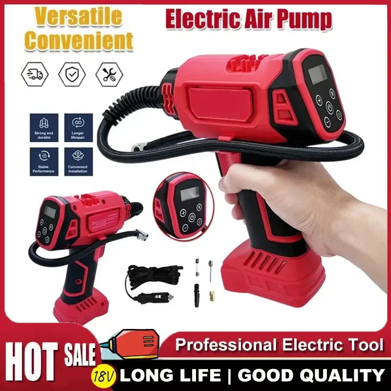 

Беспроводной электрический воздушный насос для автомобильных шин Milwaukee 18V, автоматический компрессор, портативный, перезаряжаемый