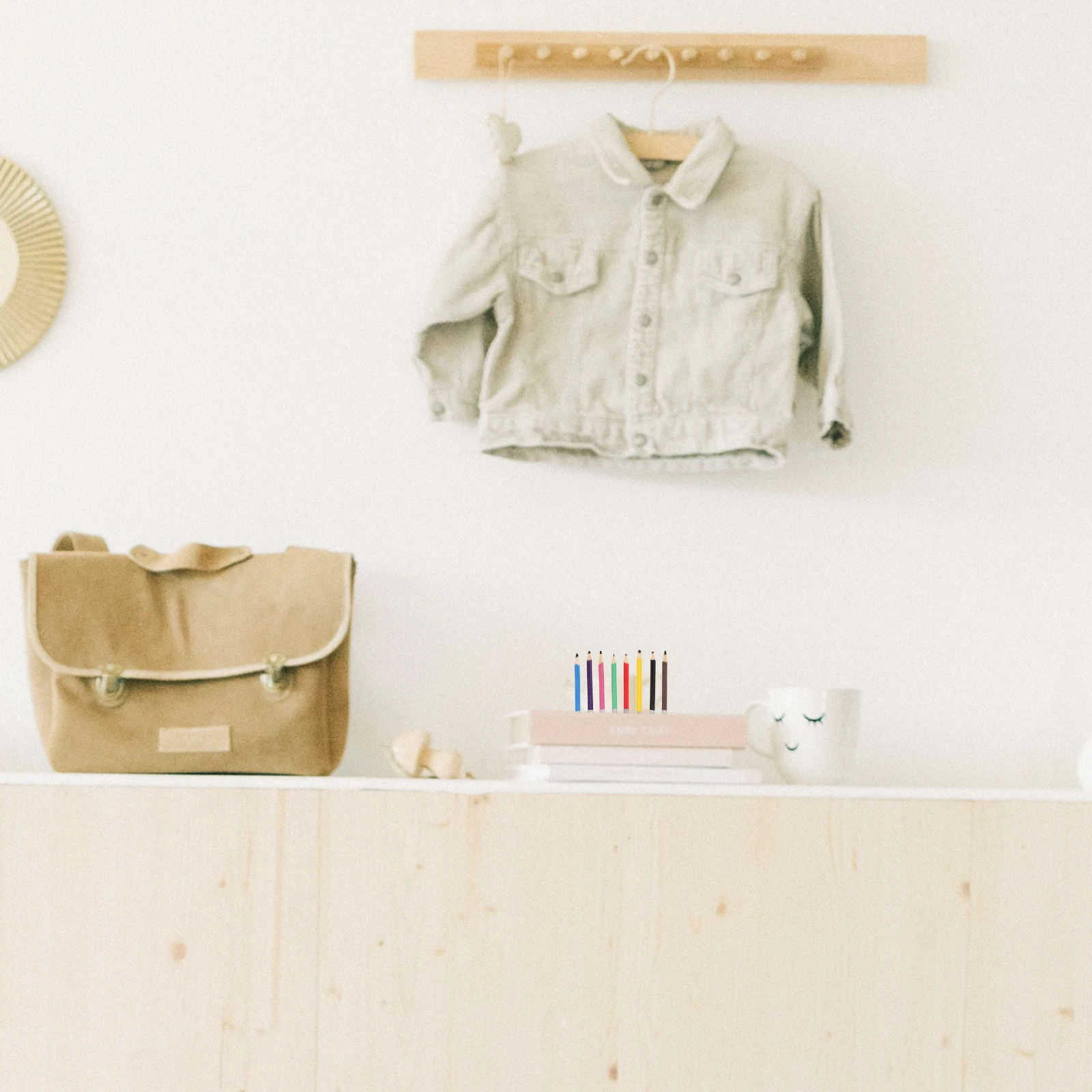 

8pcs Mini Colored Pencil Ornaments Decorative Models Craft Supplies Education Projects Wood Material Durability