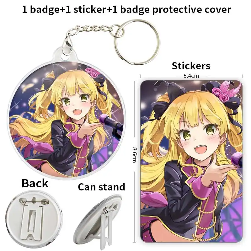 Jougasaki Rika Anime Character Game Soft Button Badge Brooch anchor Peripherals PinFashion 75mm Hat Cartoon DIY