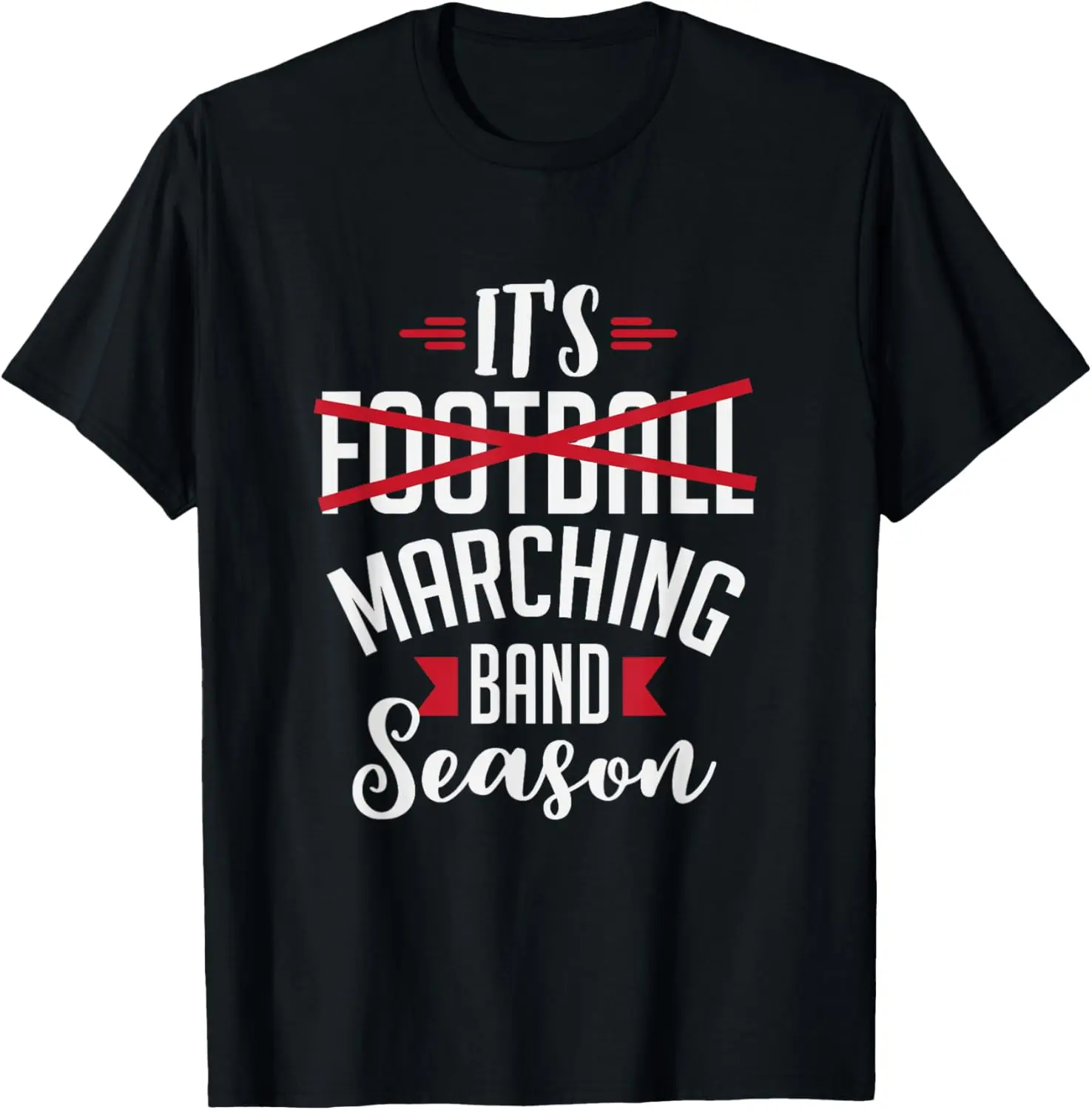 Camiseta engraçada para performance de músico da temporada da banda de marcha