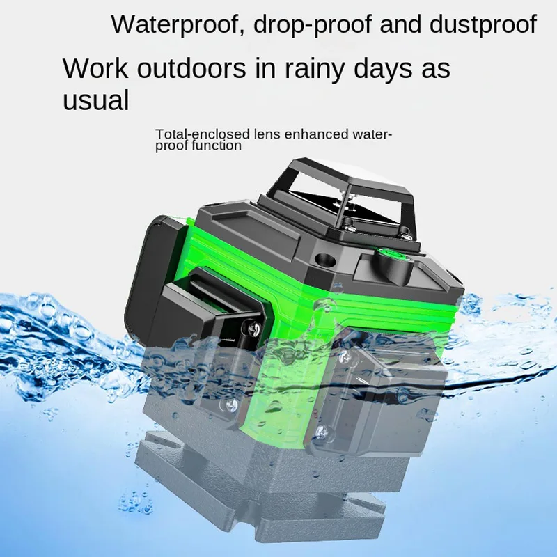 Imagem -03 - Níveis Laser Profissional 16 Linha de Bateria 360 Horizontal Vertical Cruz Luz Laser Nível Auto-nivelamento Medição Raio Laser 4d