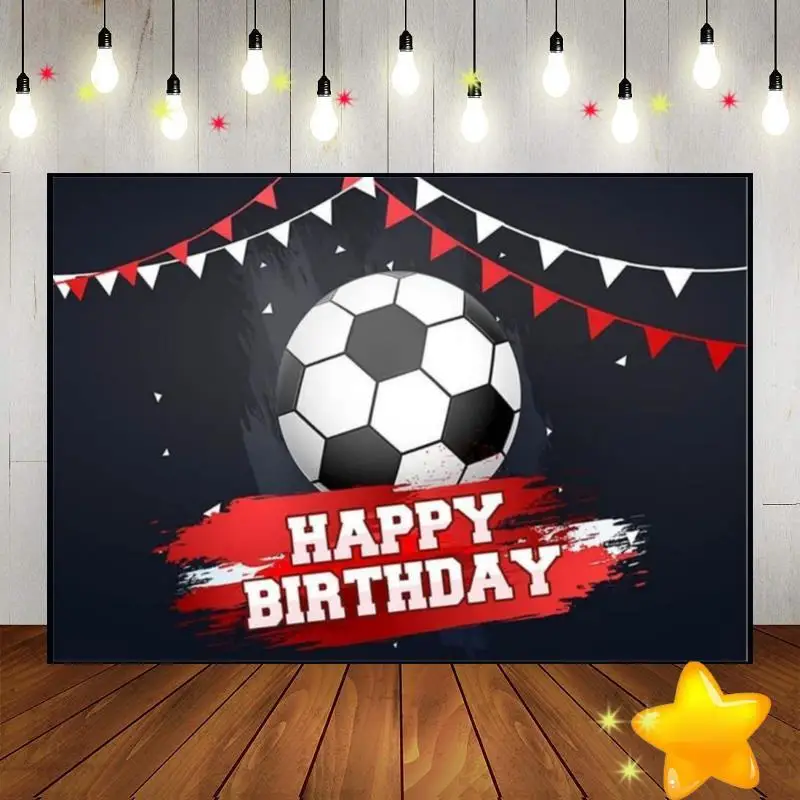 Soccer Football Field Sports Party Background Baby Shower Decoration Custom Birthday Backdrop Banner Photo Goal Shoot Freedom