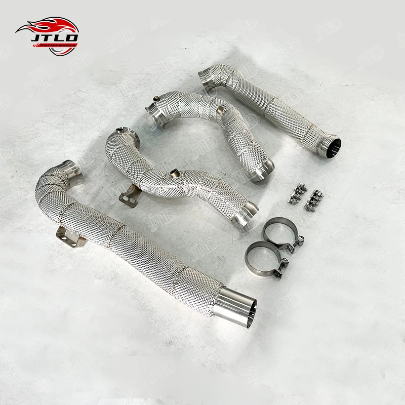 

Выхлопная труба JTLD Performance из нержавеющей стали 304, испытательные трубы Mercedes-Benz AMG GT GTS C190 с теплозащитным экраном