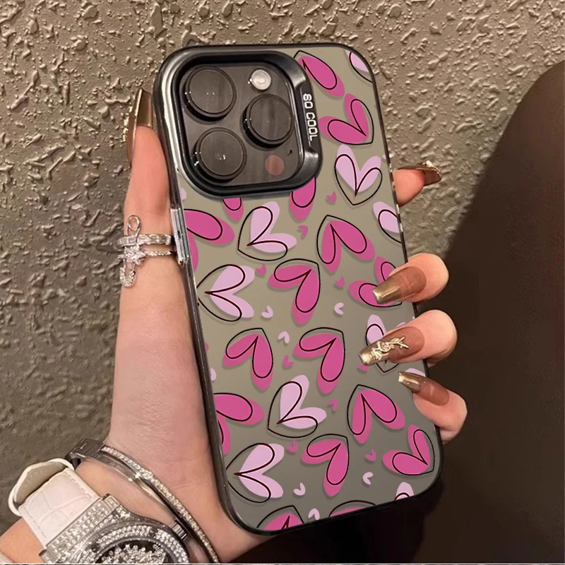 حافظة على شكل قلب وردي لطيف لهاتف Xiaomi Redmi Note 14 14S 13 12 11 Pro Plus 4G 5G 12S 11S 10s 10 9 9S 12C 13C 14C A3 A4 PC #1