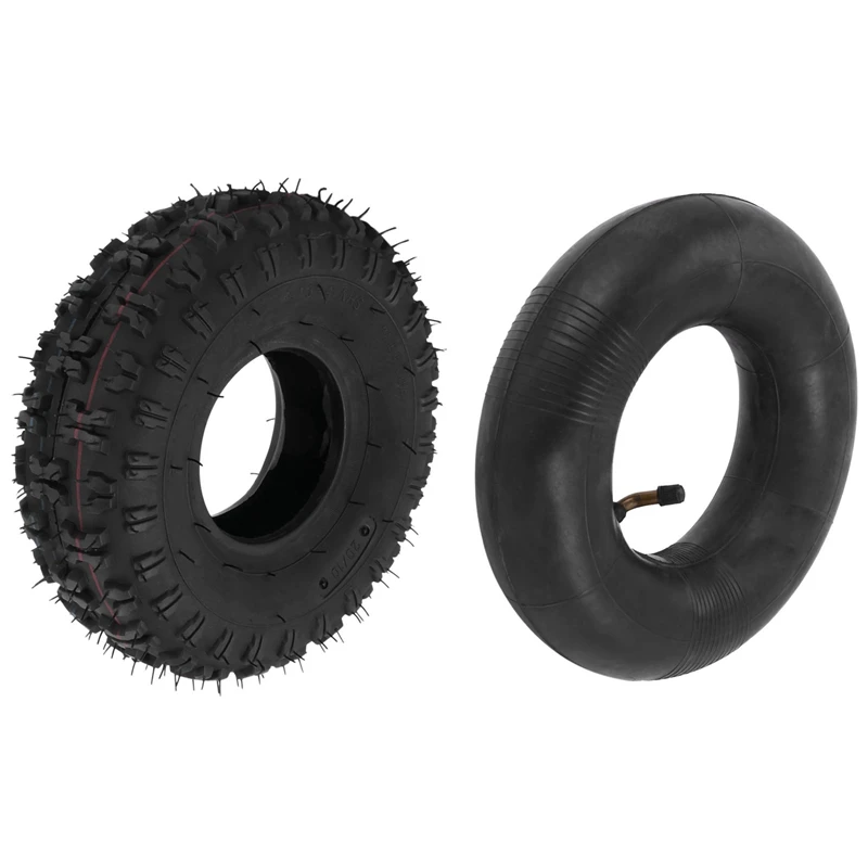 4.10-4 410-4 4.10/3.50-4 Inner Tube + Tire For Garden Rototiller Snow Blower Mowers Hand Truck Wheelbarrow Go Cart Kid