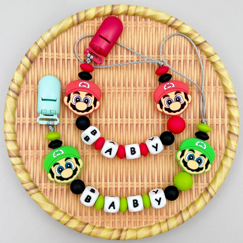 

Индивидуальное имя, английские буквы, детские силиконовые зажимы для соски, цепочки, держатель, подвески-прорезыватели, подарки для прорезывания зубов