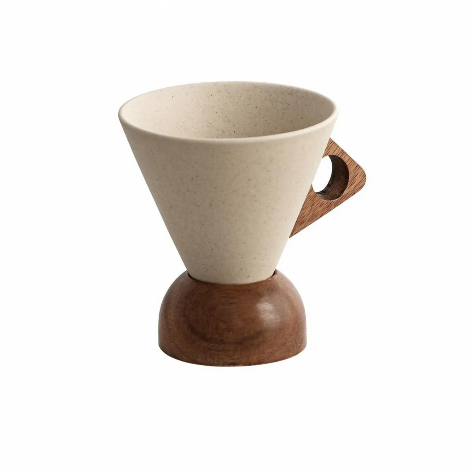 High-Fired Artisanal Coffee Cup | Speckled Matte Finish, Pour-over Coffee Cup