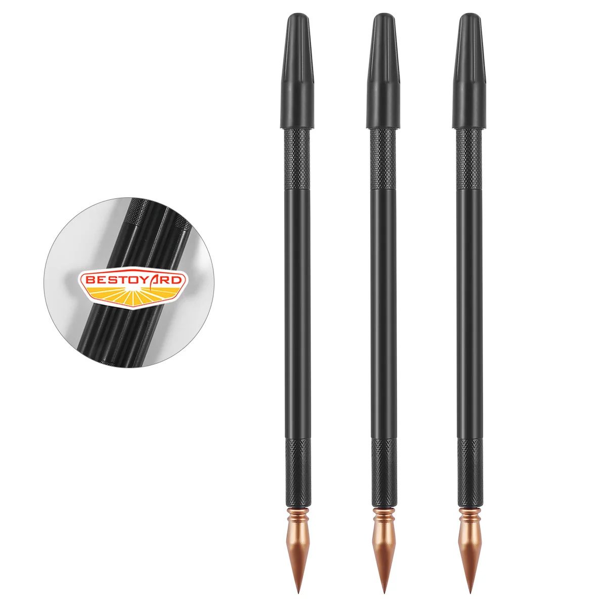 3pcs Scratch Pen Dual Tip Design Smooth Grip For Scratch Painting Art Sketch Scraping Tool Stylus Pens Drawing Craft Teaching