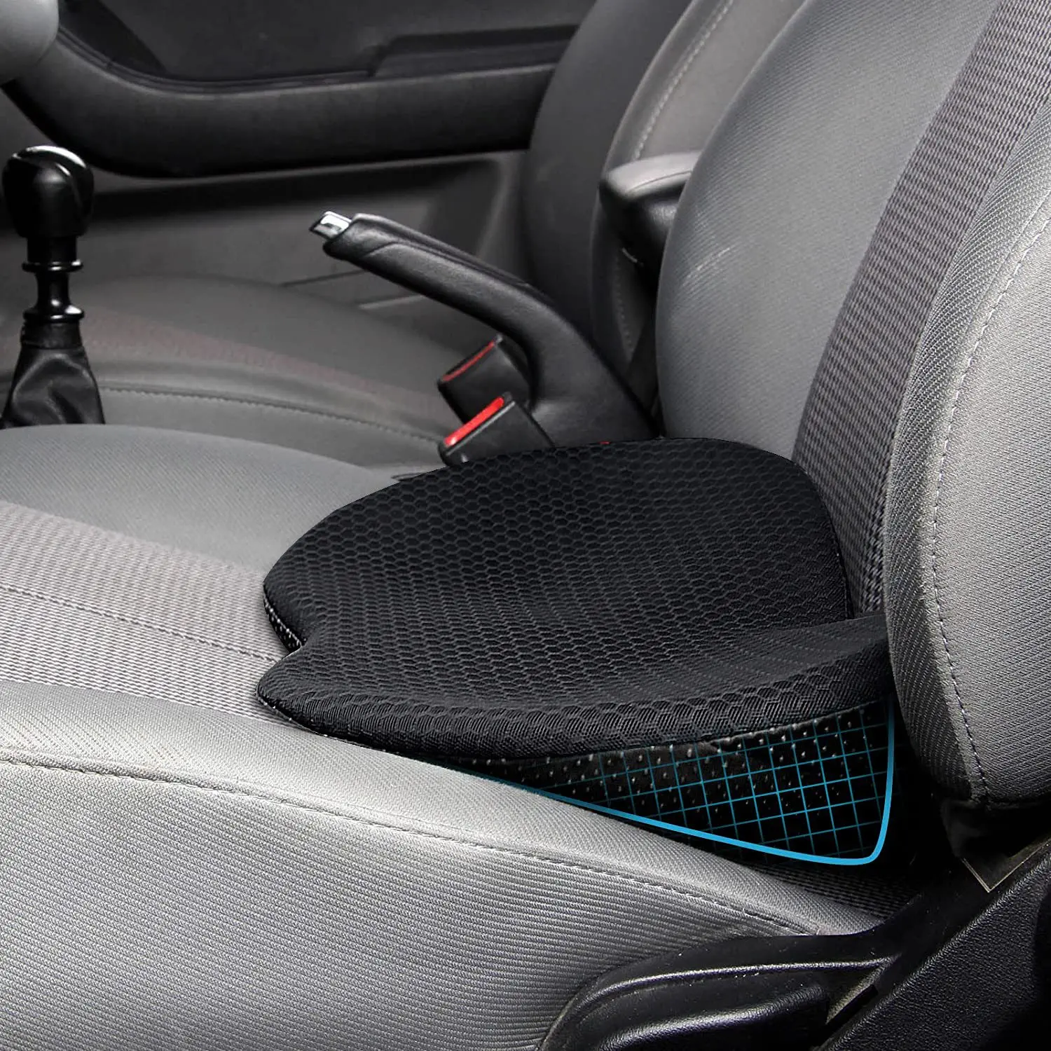 

Universal 2 in 1 Car Seat Cushion Memory Foam Lumbar Pillow Breathable Comfort Support for Driver Car Interior Accessories