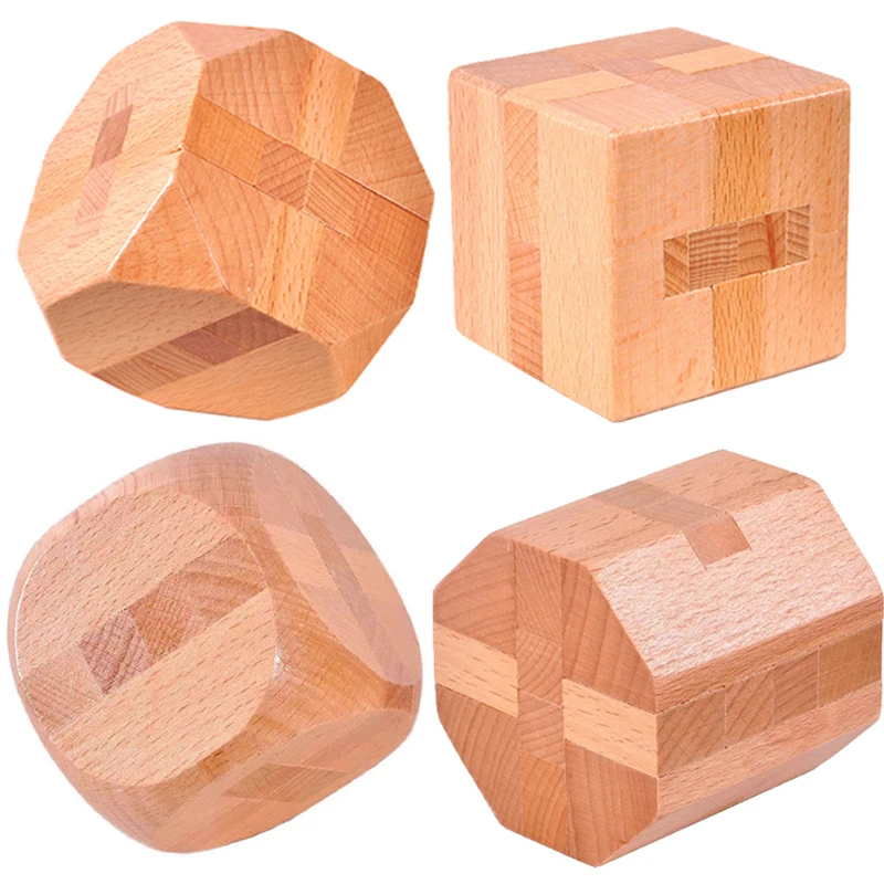أطفال الدماغ دعابة لغز مكعب تجميع خشبي وتفكيك فتح المتشابكة الذكاء اختبار المنطق التحدي ألعاب تعليمية