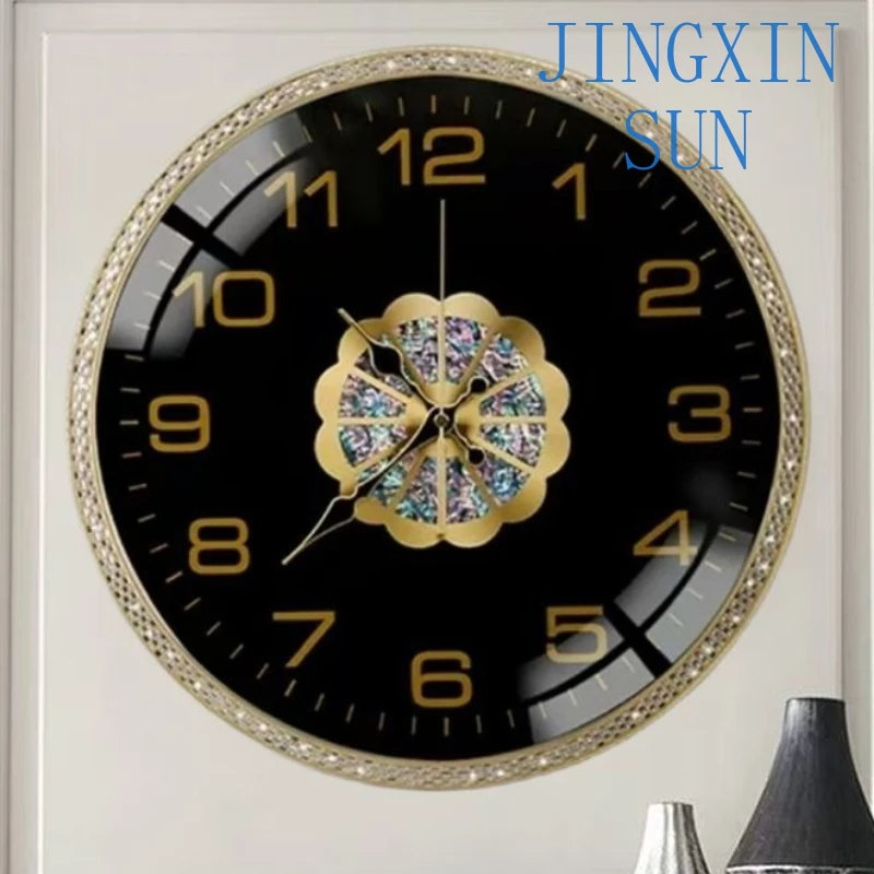 Retro Hang Clocks Metal Wall Clock Living Room Modern Luxury Silent Watch Household Mechanical Watches Decoration Accessories