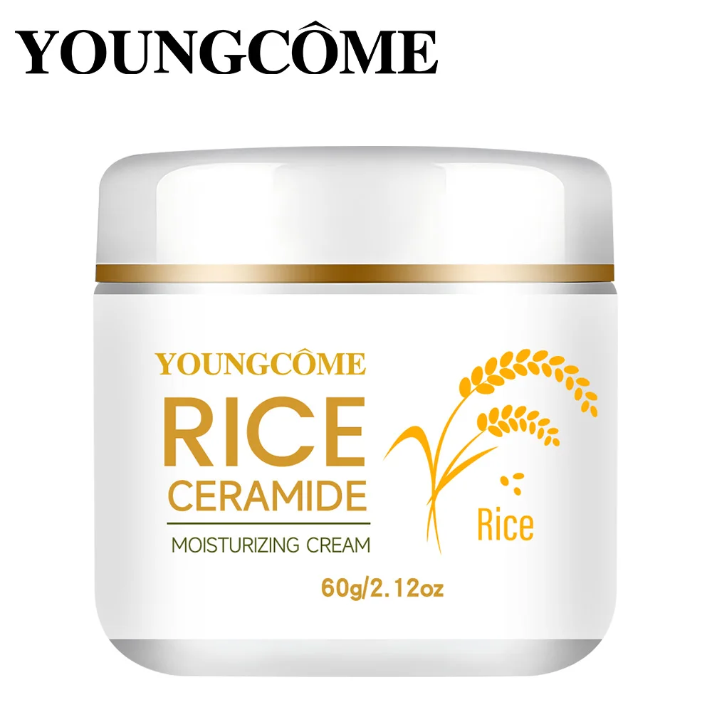 Crème de riz, céramide de riz, crème hydratante, extrait de riz, huile de son de riz, cible hydratante, sécheresse, éclaircissante, soins coréens pour la peau