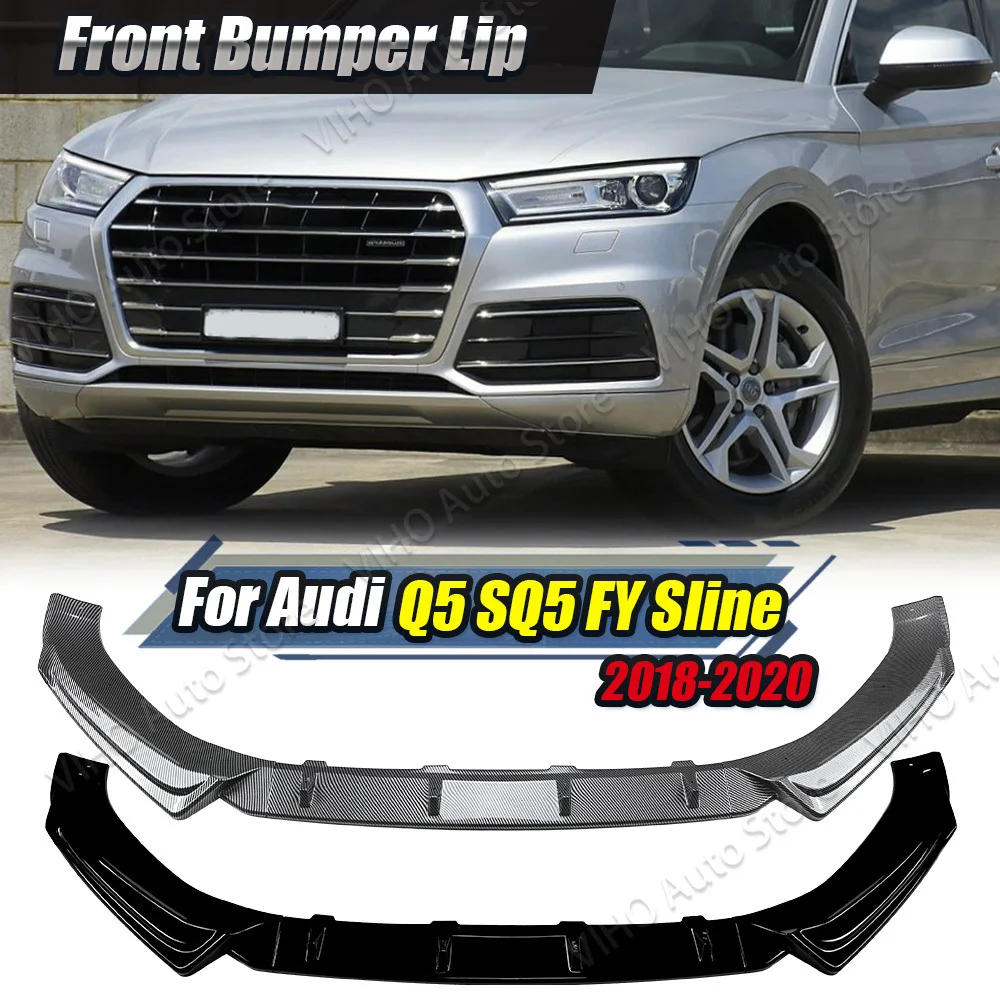 Zestawy karoserii z dolnym rozdzielaczem, dyfuzorem i spojlerem Tuning dla AUDI Q5 SQ5 FY S-Line 2018 2019 2020 Przedni zderzak samochodowy Canard Lip Trim