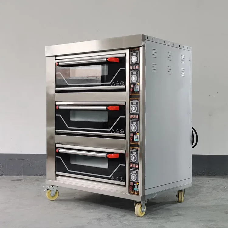 فرن 2 3 4 طوابق 4 6 8 صواني محمصة الغاز الكهربائية الخبز البيتزا فرن الخبز معدات الخبز سطح الخبز الصناعي التجاري #2