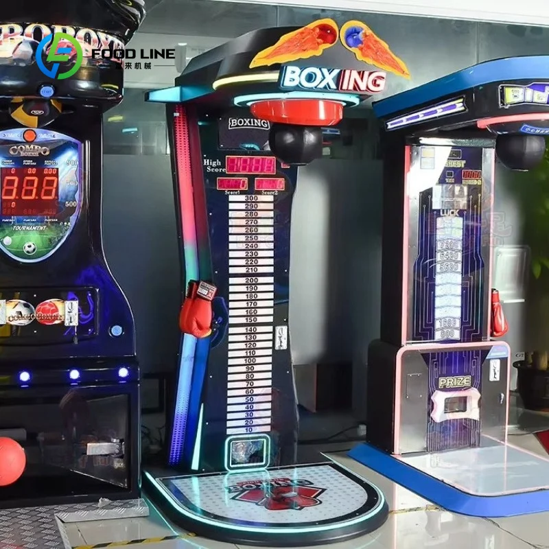 Customized Amusement  Street Coin Operated Amusement Arcade Boxer Vending Machine Boxing Machine Ultimate Big Punch Machine