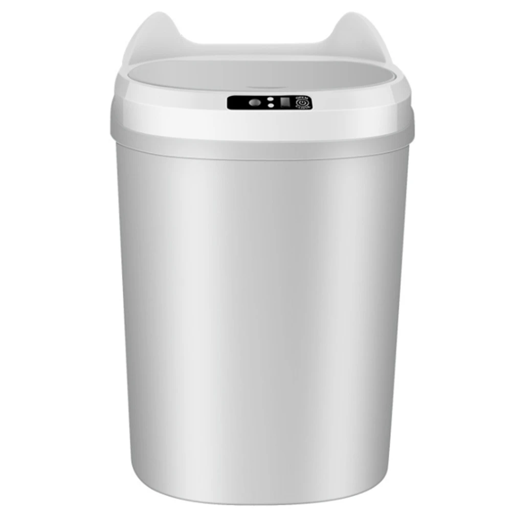 

Induction Trash Can Automatic Touchless Dustbin Eco-Friendly Infrared Sensor Garbage Bin Kitchen Bath Home Gray