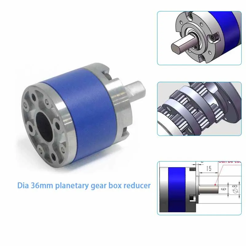 

Dia 36mm planetary gear box to 555 36zy high torque dc motor Metal reduction box with planetary instruction for motor reducer