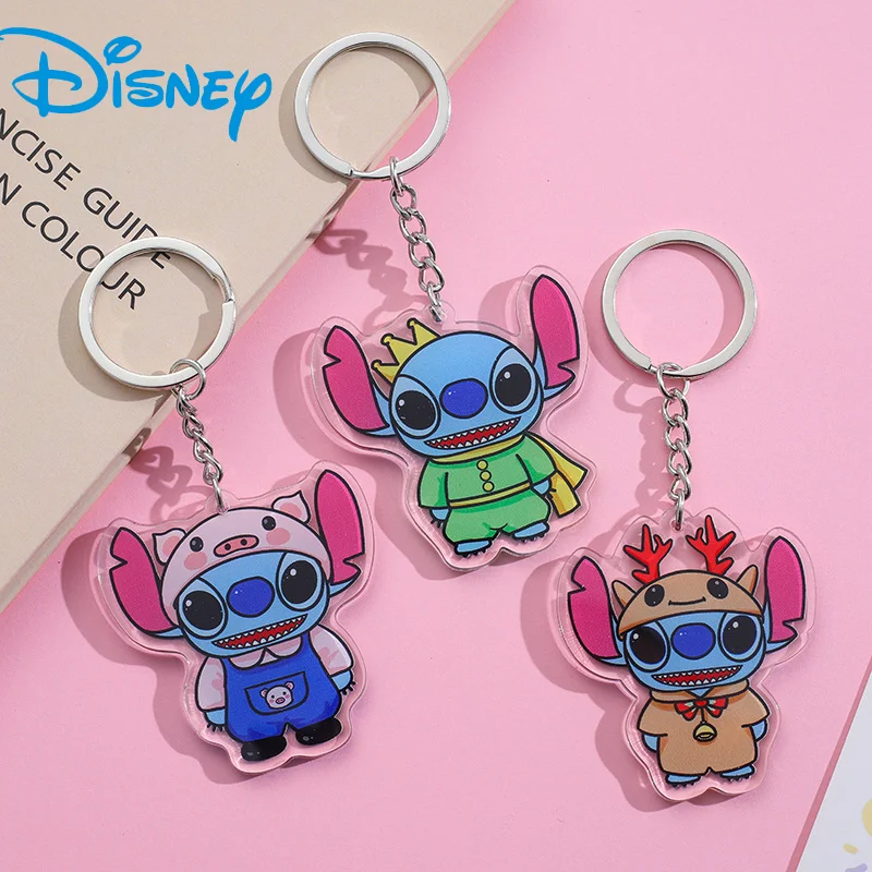 

Kawaii Disney Lilo & Stitch Acrylic Keychain Cartoon Character Ornament Key Bag Pendant Car Keychains Clothing Accessories Gifts