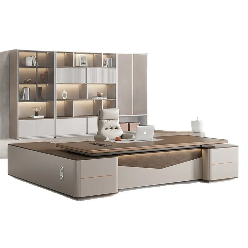 zo-Boss Table, Desk, Light Luxury, Senior Sense, President General Manager Table, Leadership Office, Desk And Chair Combinat-