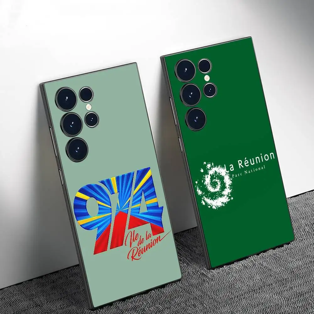 

974 Reunion Island Logo Phone Case Phone Case For Samsung Galaxy S25 S24 S22 S23 Ultra S21 S20 Plus Frosted Full Soft Case