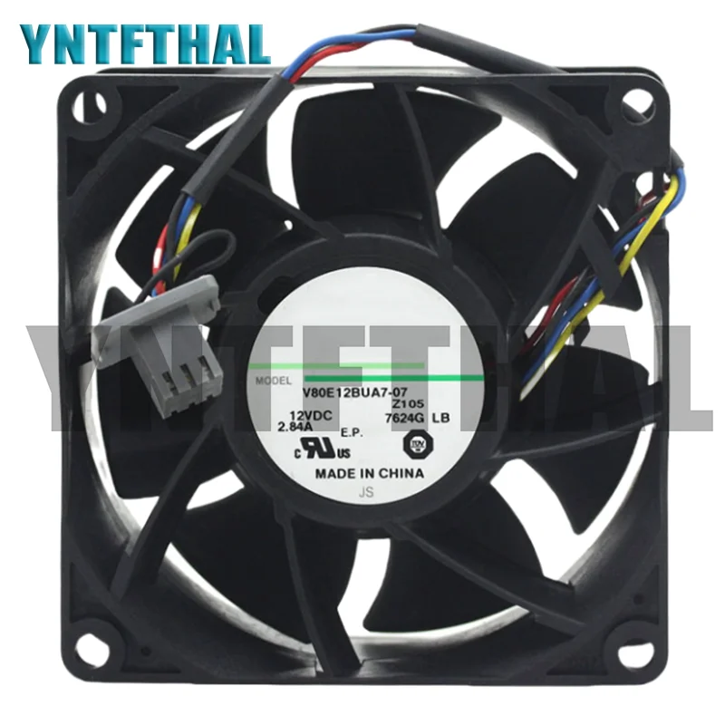 Ventiladores Ventos de Violência, 8038, 12V, 2.84A, V80E12BUA7-07, 8cm, Novo, 80x80x38mm