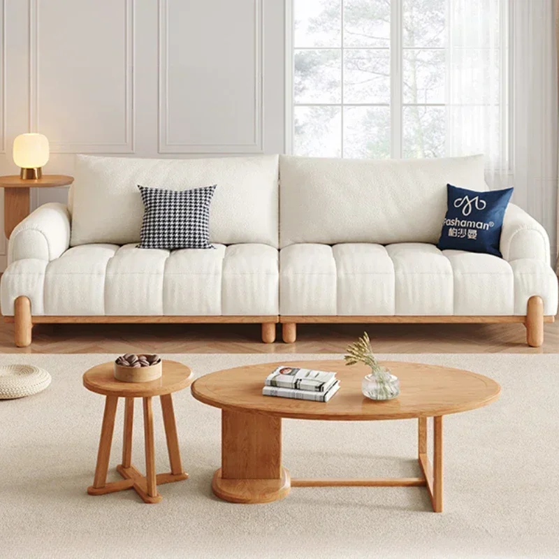 

Белый диван в современном стиле для гостиной, дизайнерский скандинавский минималистичный диван-софа, диван-облако, мебель для квартиры