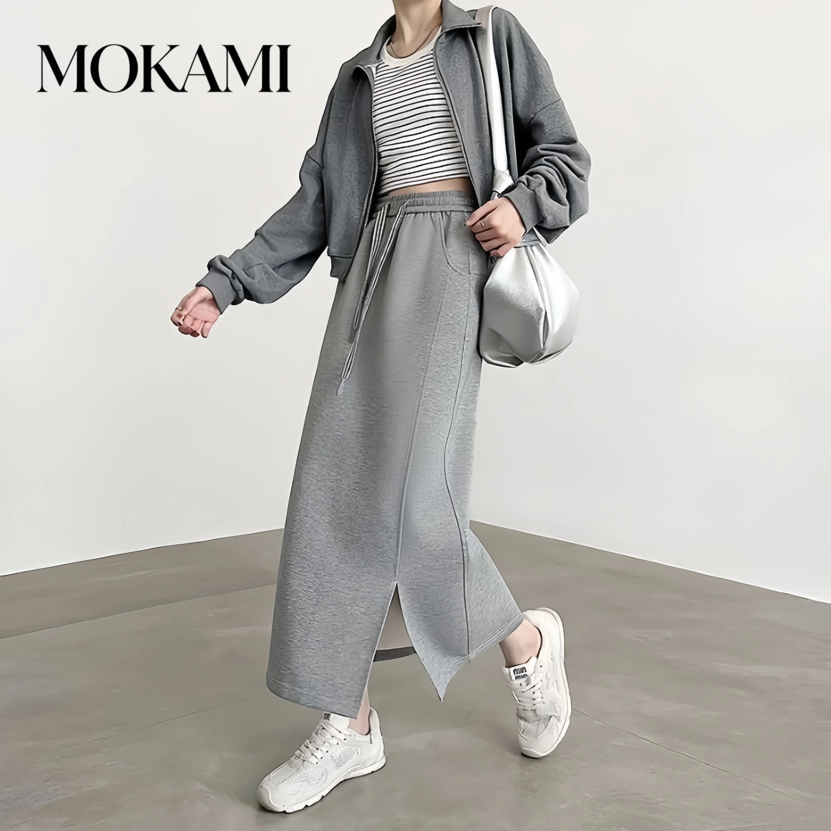 Women's High-End Style Hip-Hugging One-Step Half-Length Skirt Straight Tube A-Line Slit Long Skirt for Fashionable Look