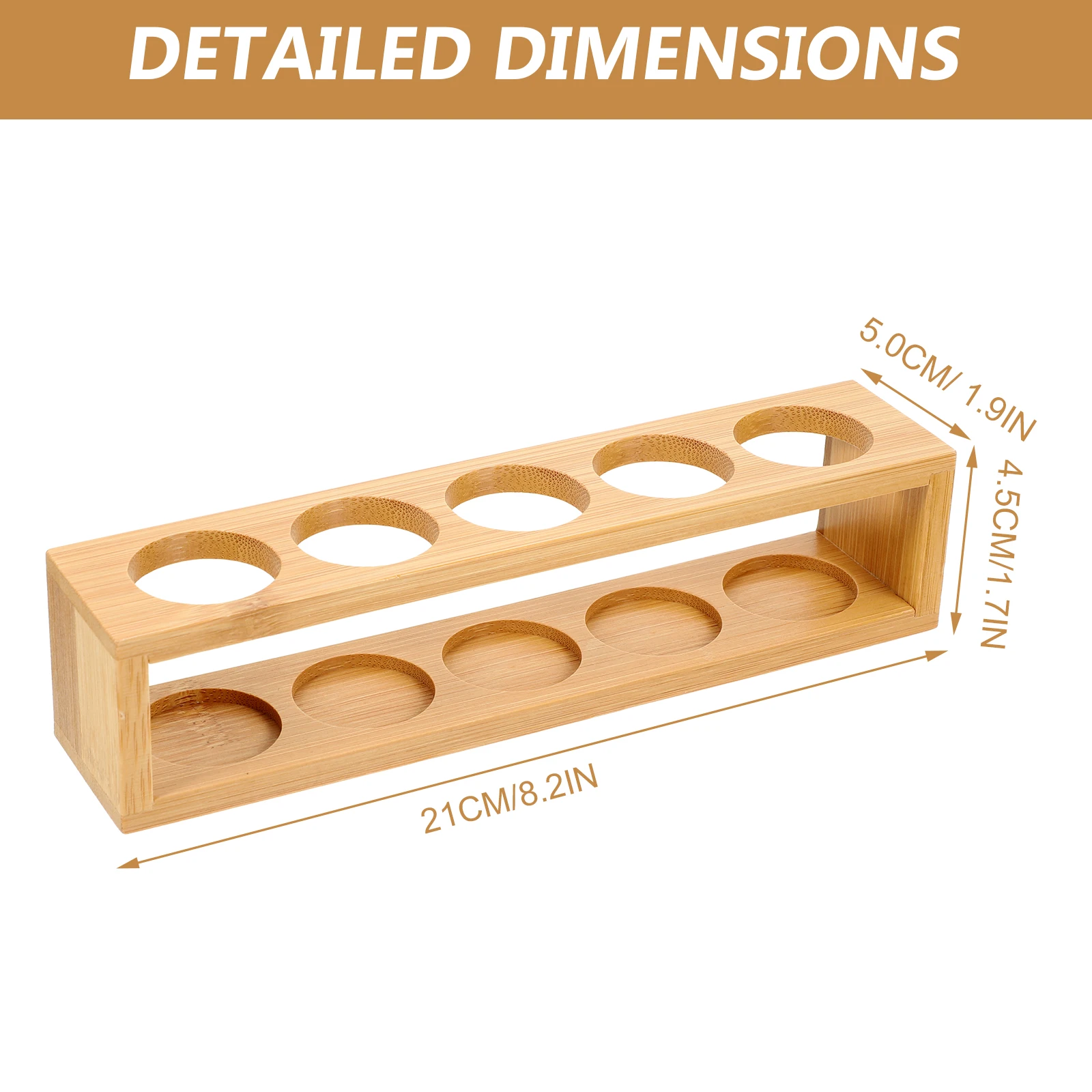 

Natural Wood Essential Oil Display Rack 5-Slot Storage Organizer Bottle Shelf Stand Durable Desktop Rack For Hydroponic Flowers