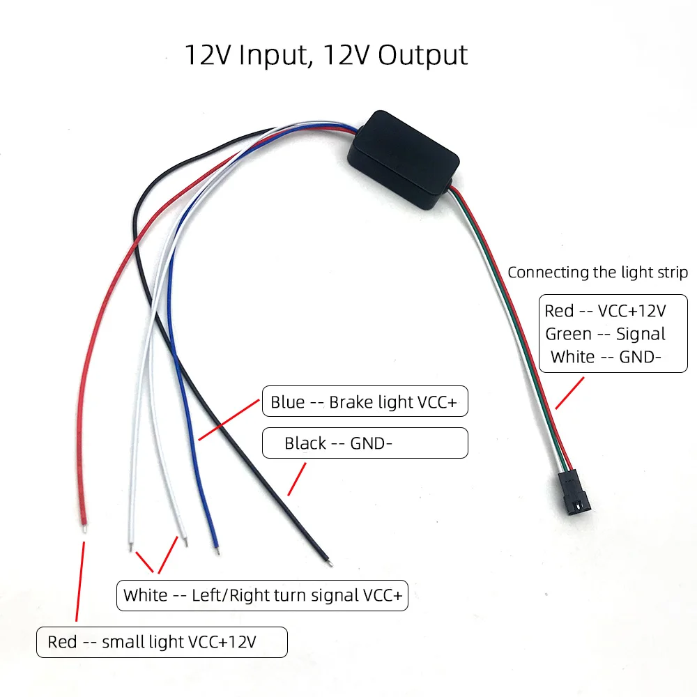 Racing turn signal welcome daytime running light WS2811/2815 high brake light controller color adjustable SP900A