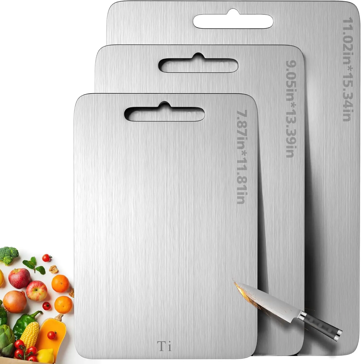 

Titanium Cutting Board Cutting Boards for Kitchen Double Sided Pure Titanware Cutting Board Hygiene Durable Dishwasher S