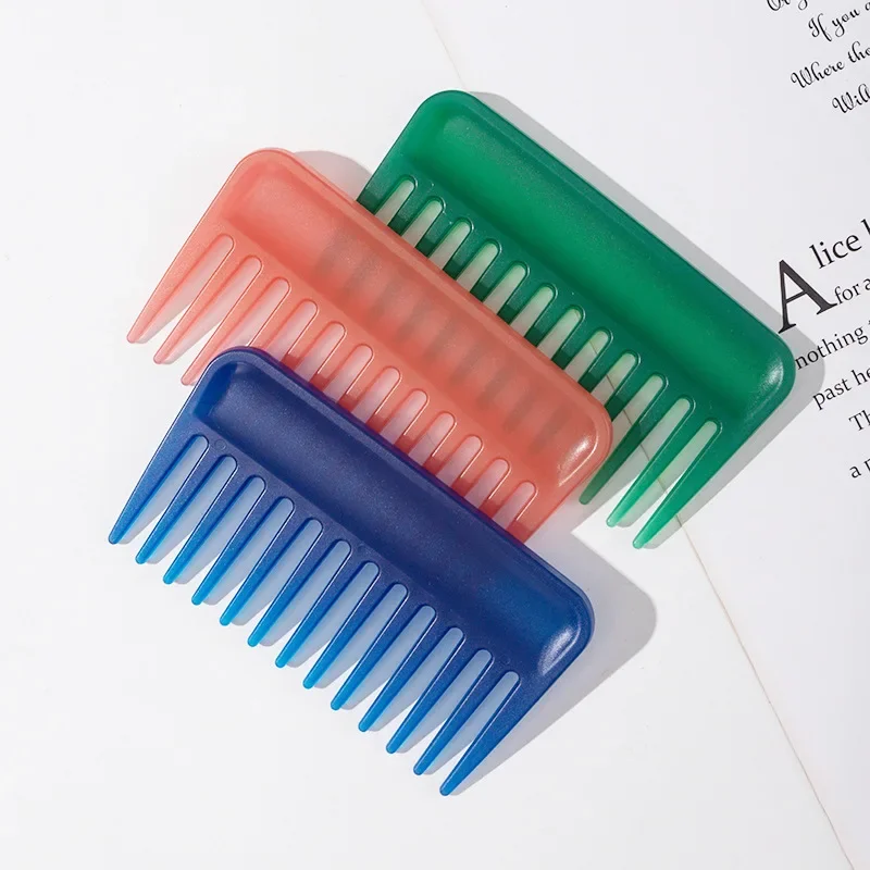 1pcs Plastic Portable Wide Toothed Comb Teeth Detoxification Hair Brush Heat-resistant and Anti-static Scalp Massage  Hair Comb