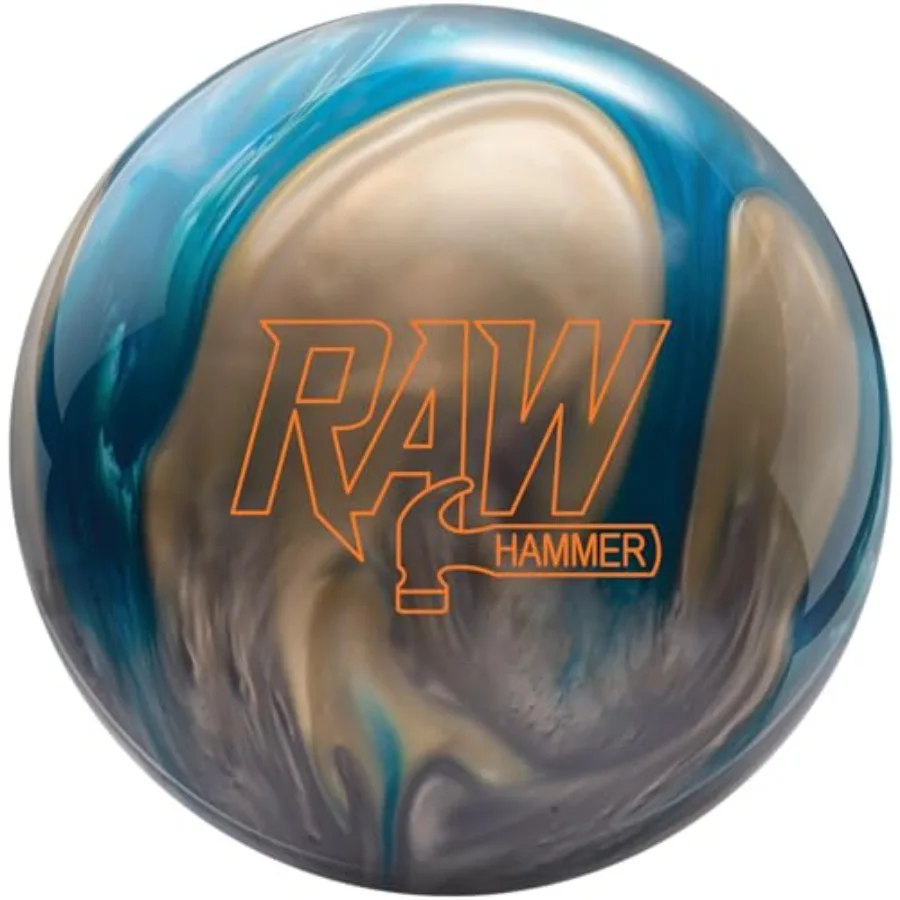 

Hammer Raw Blue/Silver Pearl Bowling Ball for Professional Tournament Use with Advanced Core Technology and High-Performance Re