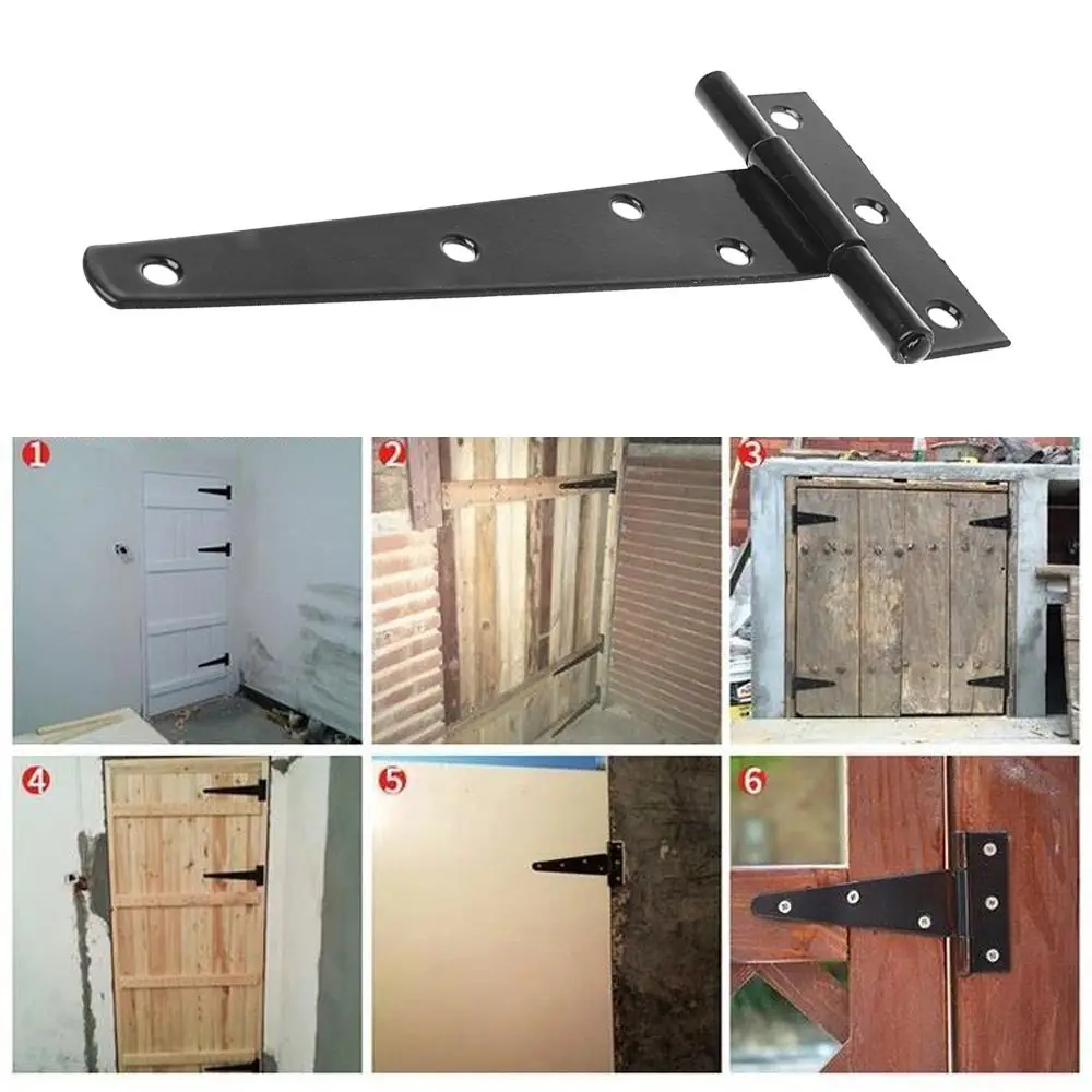 Shape Paint Garden Wooden Door Furniture Gate Tee Hinge Hinges Hardware Cabinet Shed Black Iron