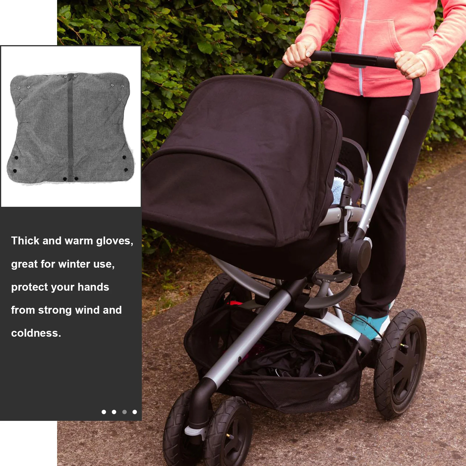 

Зимняя муфта для коляски из ткани Оксфорд, теплые перчатки, толстые ветрозащитные незамерзающие уличные защитные перчатки для детской коляски