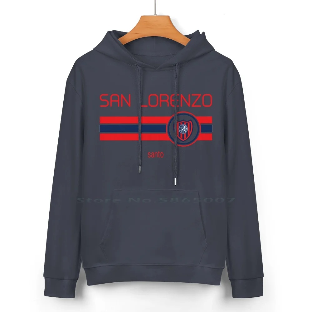 Superliga-San Lorenzo ( Home Navy ) Pure Cotton Hoodie Sweater 24 Colors Football Superliga San Lorenzo De Almagro Santo