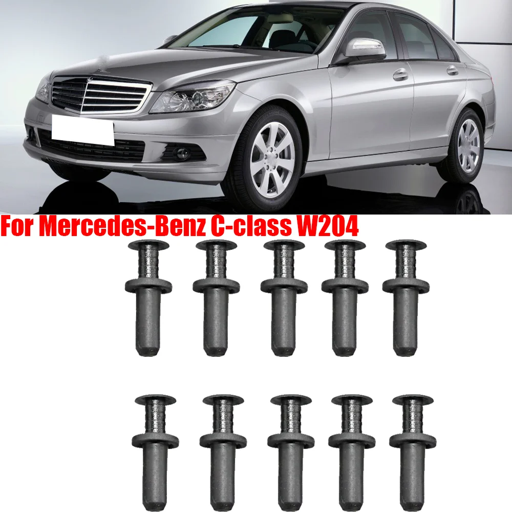 10Pcs Car Tailgate Lining Clip Trunk Boot Trim Panel Rivet For Mercedes-Benz C-class W204 2007 2008 2009 2010 -2014 A0009915940