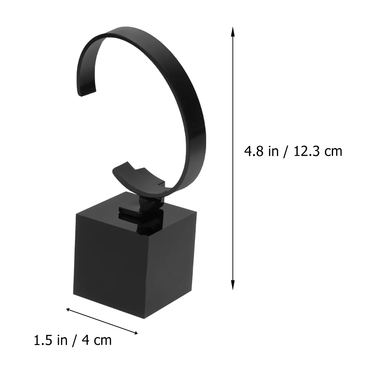 1pc Watch Display Rack Jewelry Display Prop Acrylic Wrist Watch Stand Holder (Black) Watch Rack Bangle Holder