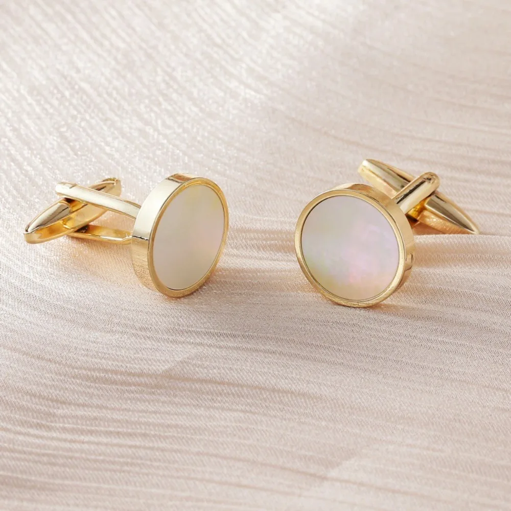 Mother of Pearl Cufflinks for Men Shell Starry Sky Square Business Wedding Cuff Links Shirt Accessories Gifts for Him Husband
