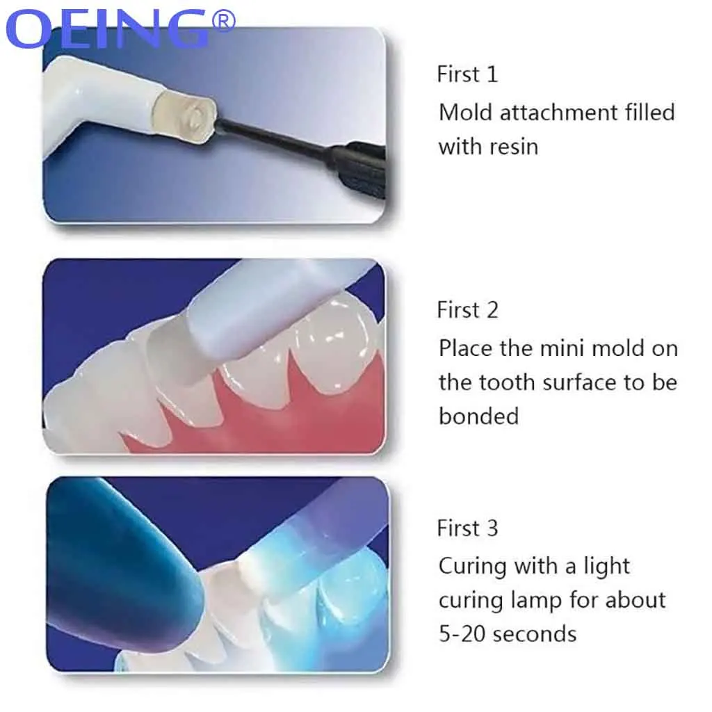 OEING 6Pcs/Set Dental Orthodontic Accessories Mould Mini Lingual Button Bite Turbo Handle Injesction Moulding Mini Forming Mold