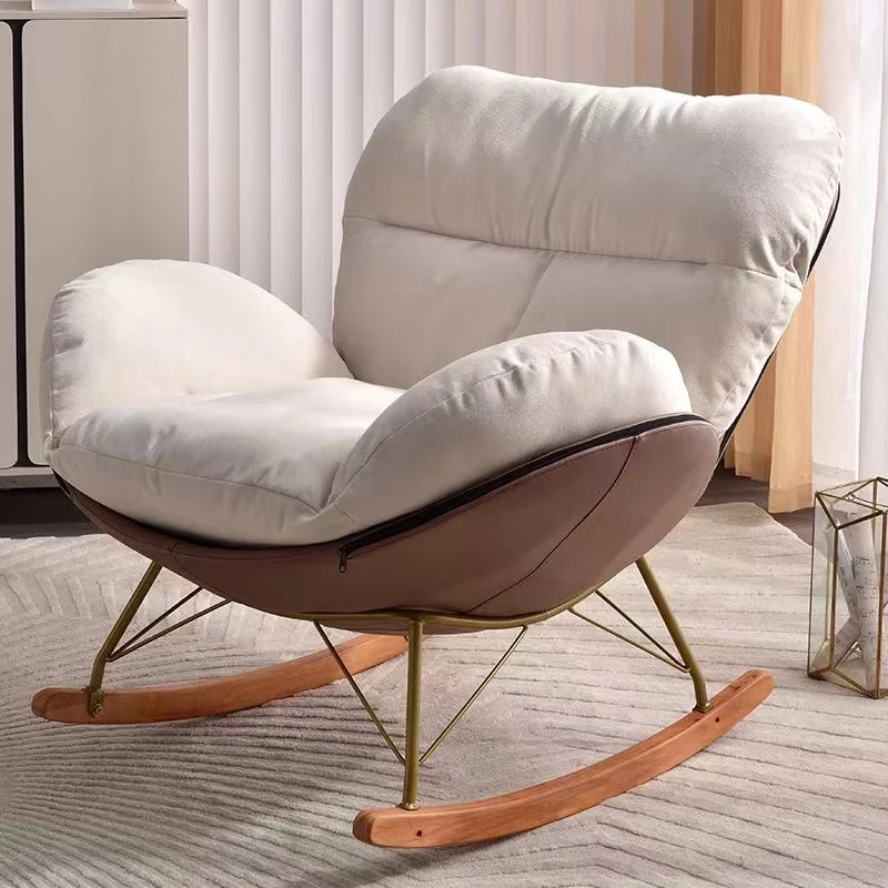 Normal Floor Adults Chairs Living Room Cheap Bedroom Puffs Rocking Chair Nordic Designer Lazy Woonkamer Stoelen Home Furniture