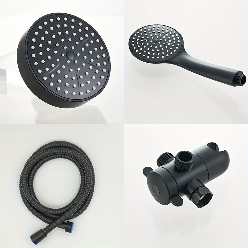 A High-Flow Large Nozzle and Handheld Shower Head, Two-In-One Shower Set, Shower Long Hose, Three-Way Water Distributor Bathroom Set Complete Set, Shower Head, Bathroom Accessories