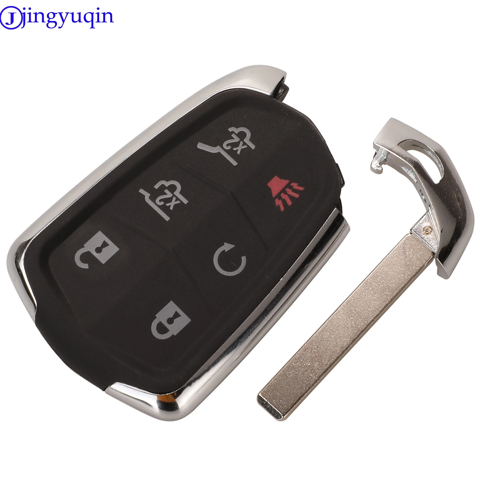 jingyuqin Remote Car Key Case Shell 3/4/5/6 B For Cadillac Escalade ESV 2015 2016 2017 2018 2019 Smart Key