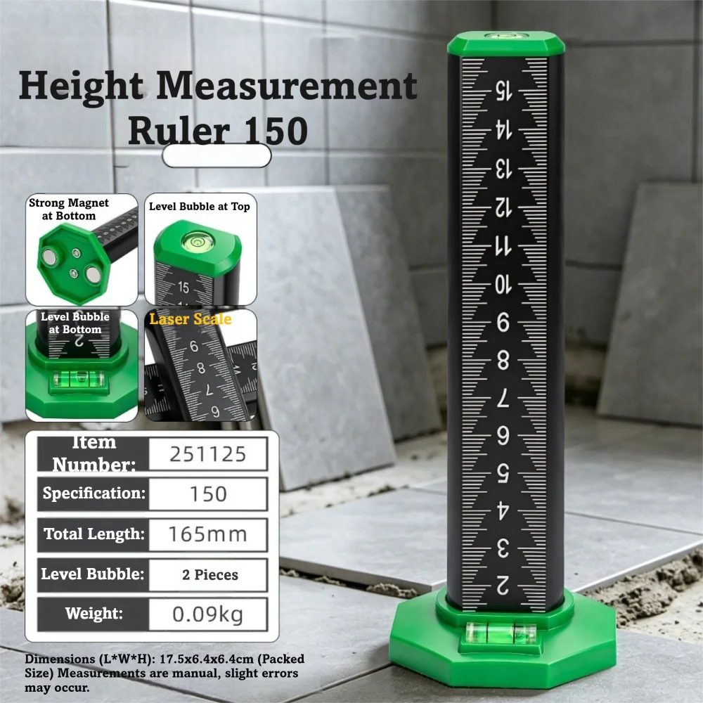 Magnetic Design Tile Leveling Ruler High Gauge Easy Installation Ceiling Leveling Ruler Multi-Purpose Marking Scale