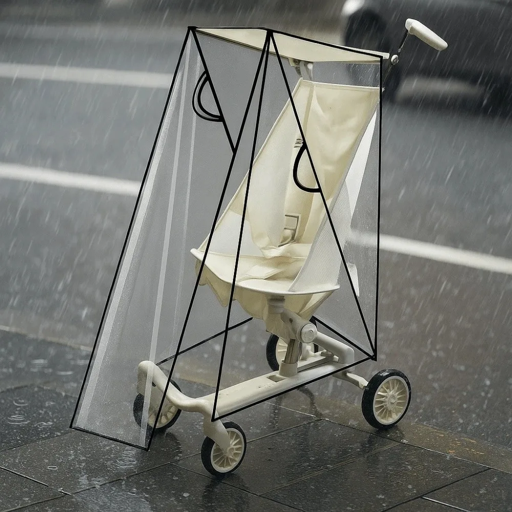 

Transparent Baby Umbrella Stroller Rainproof Cover Windproof Waterproof Pocket Stroller Rain Cover Travel Nobstructed View