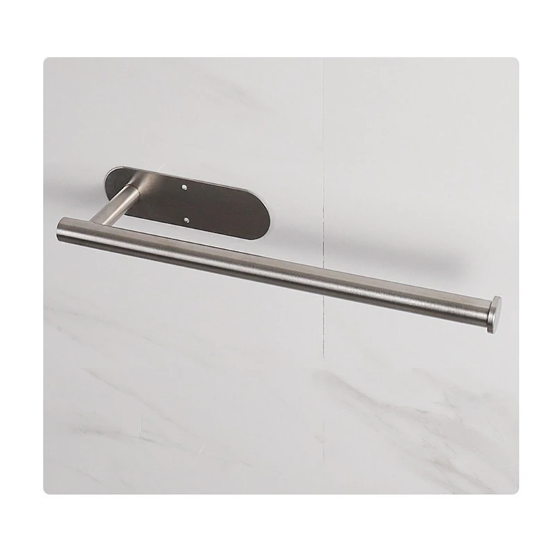 Kitchen Tissue Holder Wall-Hung Stainless Steel Paper Towel Roll Rack Bathroom Towel Roll Hanger