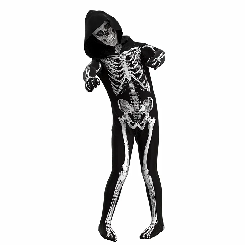 Halloween Zombie Costume Kids Party Zombie Costume Cosplay Horror Skeleton Skeleton Costume Jumpsuit Full Carnival Party Costu C