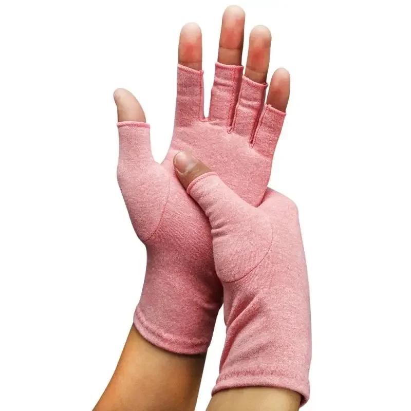 Cycling Gloves Half Finger Gloves Arthritis Health Elastic Breathable Compression Gloves for Men Women Wrist Brace Support