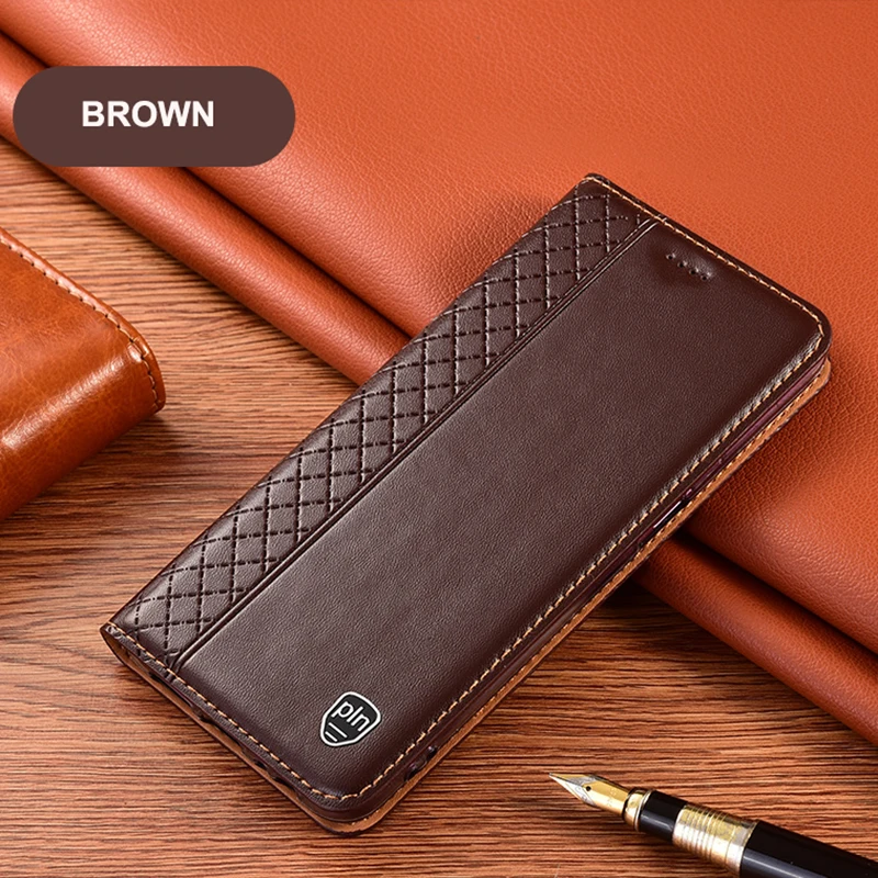 Luxury Genuine Leather Business Phone Case For XiaoMi Redmi Note 11 11T 11E 11S 11SE Pro Max Plus Lite Magnetic Flip Cover