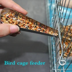 1pcs Bird Cage Stainless Steel Feeder Feeding Supply Parrot Pigeon Bird Accessory  Bird Feed Containers Hummingbird Feeder